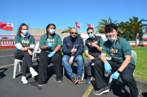 Vaccination event workers